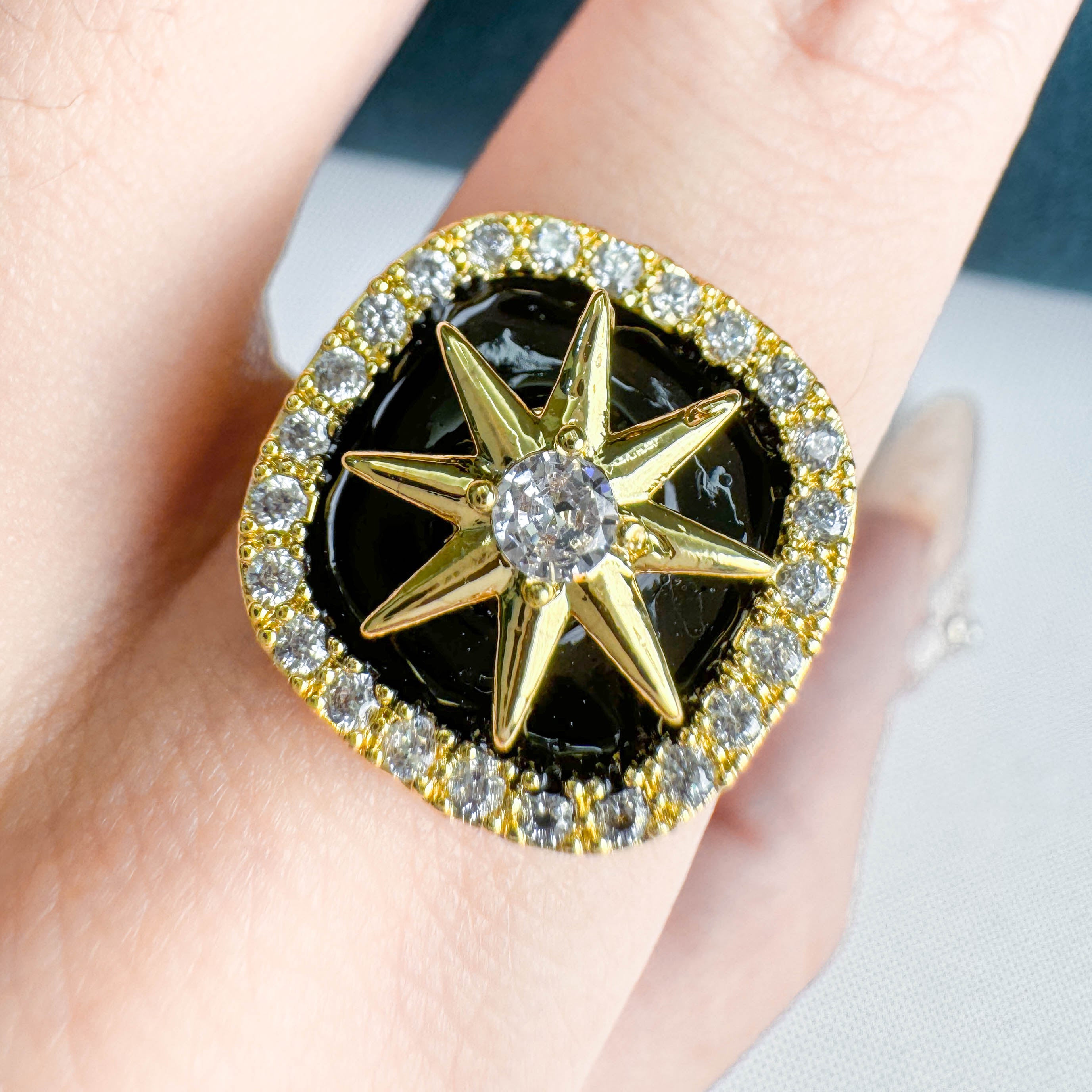 New 2025 Octaspin Anxiety Ring 8-Point Rotating Star Ring for Adult Stress Relief | Unisex Fidget Jewelry