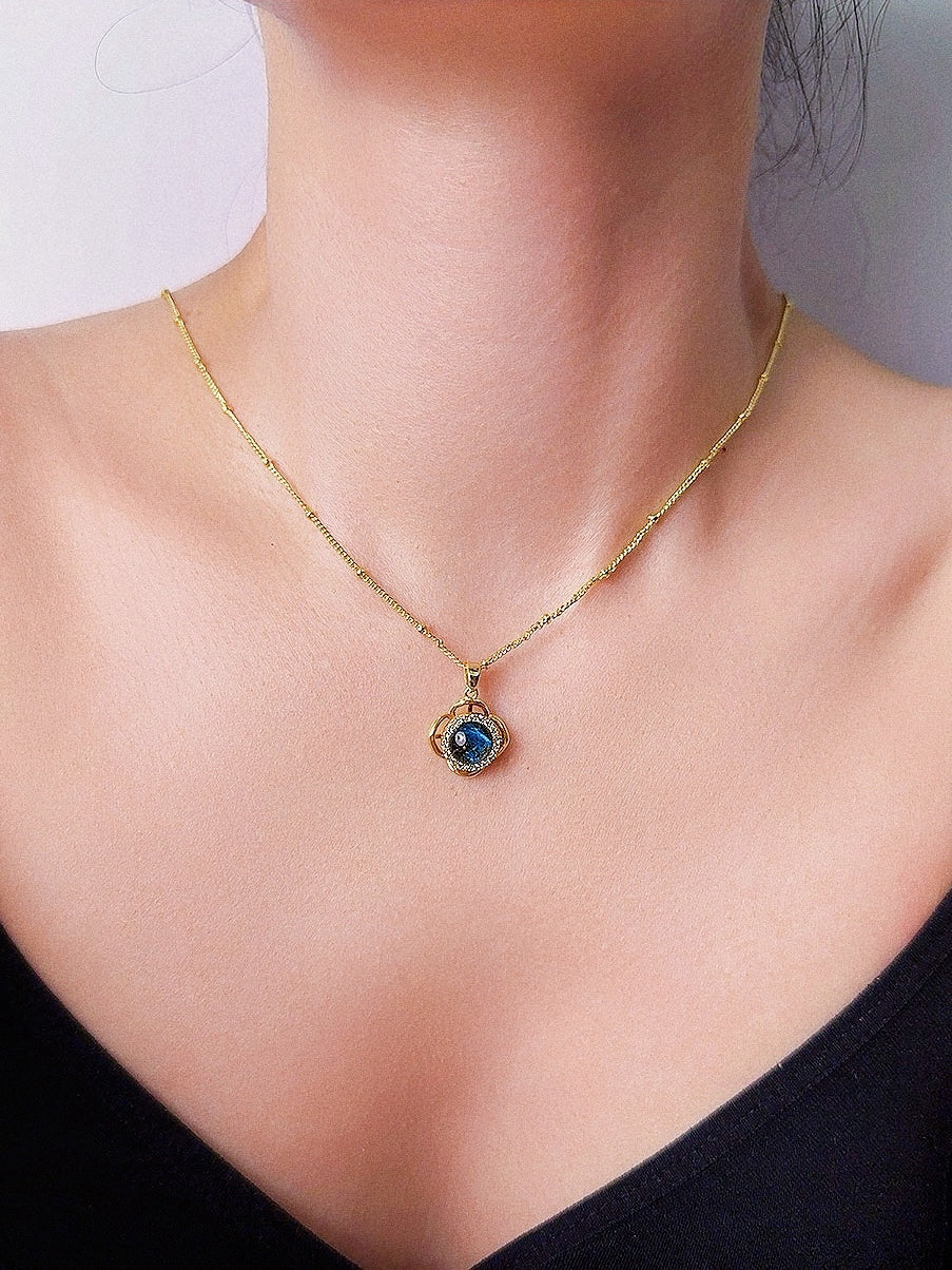 New 2025 Starry Zirconia Planet Spinner Necklace – Rotating Celestial Sphere Pendant for Anxiety Relief｜Galaxy Fidget Jewelry for Women