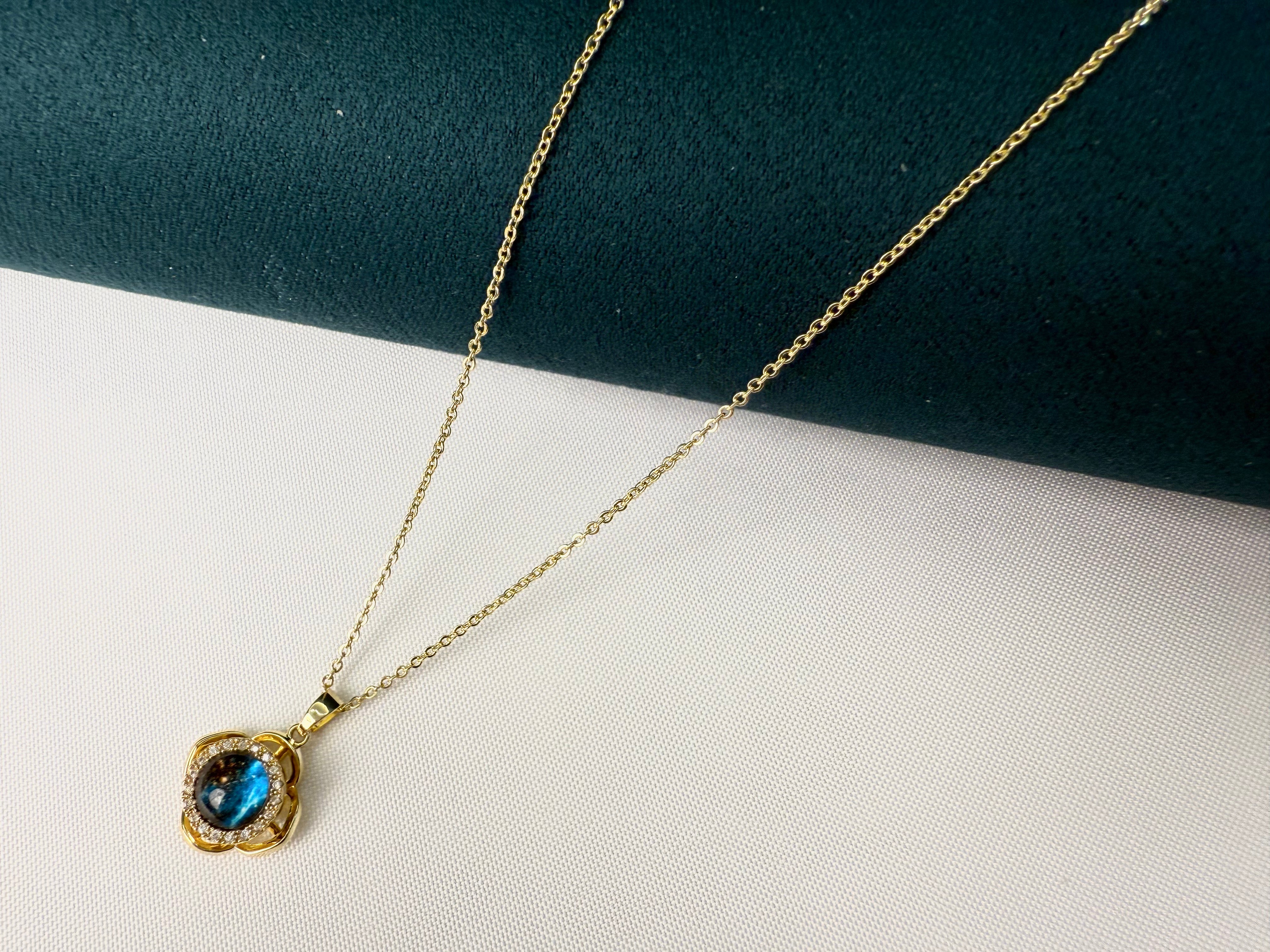 New 2025 Starry Zirconia Planet Spinner Necklace – Rotating Celestial Sphere Pendant for Anxiety Relief｜Galaxy Fidget Jewelry for Women